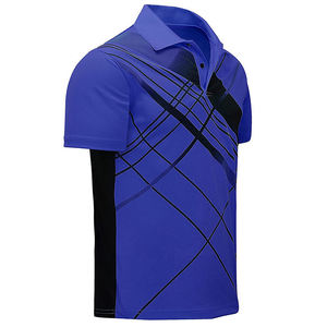 Polo en coton 100% tricoté sur mesure pour homme, respirant, léger, à manches courtes et de couleur unie. - Product Image 3