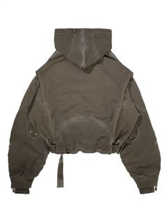 Sudadera con Capucha Vintage Personalizada con Lavado Ácido para Hombre, Otoño, 100% Algodón Orgánico, Resistente al Viento, Ecológica, Talla Grande - Product Image 2