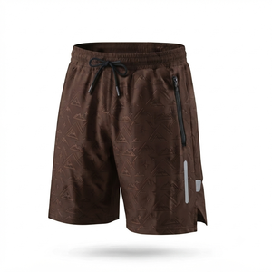 Shorts cargo pour hommes, motif montagne, poches avant formelles, taille mi-haute, fermeture à cordon, respirant - Product Image 3