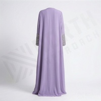 Robe Abaya de Luxe en Polyester pour Femme, Couleur Personnalisée, Broderie en Soie, Longueur Cheville, Haute Qualité, Élégante, Nouvelle Collection Printemps, Idéale pour l'Aïd et les Mariages
