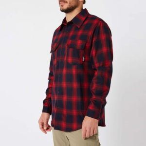Camisa de Franela para Hombre, 100% Lana, Mangas Largas, Cierre de Cremallera y Botones, Bolsillos en el Pecho, Protección Interior de Malla, con Servicio OEM - Product Image 5