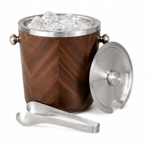 Seau à glace en bois avec doublure en acier inoxydable, double paroi isolée, pour bière, vin, bar, refroidisseur de boissons - Product Image 5