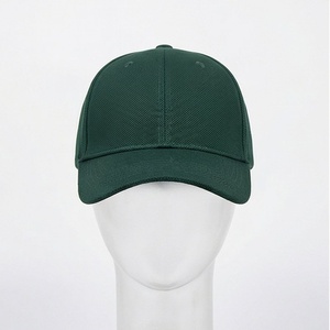 Casquette de baseball verte à 6 panneaux unisexe en maille ajustée, couleur unie, décontractée, printemps-été, taille adulte 56-58CM - Product Image 1