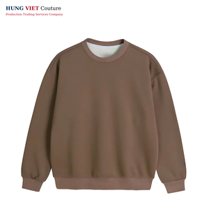 Hot Sale Wholesale 380g 100% Cotton Puff Silk Screen Printing Terry Crewneck Blank Plain Custom <b>Hoodies</b> <b>Mens</b> Sweatshirt - Product Image 1