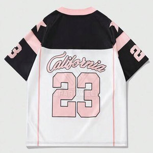 เสื้อฟุตบอลอเมริกันแคลิฟอร์เนีย 23 คอวี แขนสั้น สำหรับทุกเพศ ระบายอากาศได้ดี ผลิตจากโพลีเอสเตอร์ ชุดกีฬา - Product Image 2
