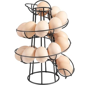 Soporte de Metal Negro Vintage para Huevos, Cesta de Almacenamiento de Hierro, Organizador de Accesorios de Cocina - Product Image 2