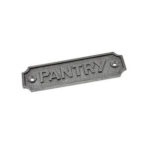Letrero Vintage de Hierro Fundido para Despensa, Fácil de Montar en Pared y Puerta, Letreros Decorativos para Entrada, Placa de Metal con Diseños Personalizables, Precio Económico - Product Image 1