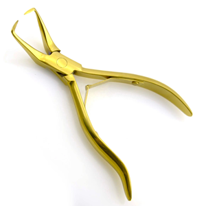 Pince pour extensions de cheveux à micro-anneaux, outil d'ouverture et de retrait en métal couleur or - Utilisable pour ouvrir toutes les tailles - Product Image 6