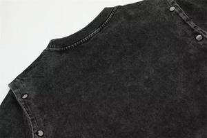 Camisetas de Hombre al por Mayor, Personalizadas, de 250g, Estilo Vintage, Lavado Ácido, Algodón de Alta Calidad, Manga Corta, Talla Grande, para Impresión Personalizada - Product Image 5