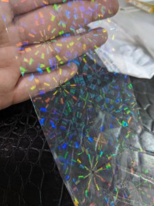 Multi-Purpose Transparent Holographic Film Wholesale Clear Rainbow Effect Adhesive Vinyl <b>Sheet</b> for Crafts Packaging & Lamination - Product Image 3