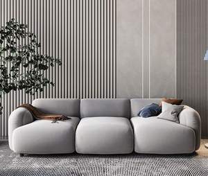 Contemporary Fabric <b>Sofa</b> Set 4 Seater <b>Wooden</b> <b>Frame</b> Modern Living Room best quality Couch with Soft Comfortable Cushions - Product Image 5