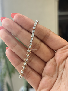Pulsera de Diamantes Cultivados en Laboratorio QUBE STAR, 2.10 Quilates, Oro Sólido de 14K, Corte Brillante Redondo, Joyería de Lujo para Mujer, Certificado IGI - Product Image 2