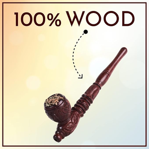 Pipa de Fumar de Madera Rústica Hecha a Mano, Clásica para Amantes del Tabaco, Acabado Pulido Suave, FAIZA CRAFT, Acabado Esmerilado Ecológico Vintage - Product Image 3