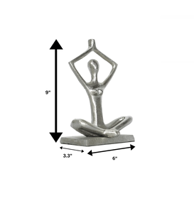 Sculpture de posture de yoga en laiton de qualité supérieure, pièce décorative inspirée du bien-être, idéale pour l'aménagement moderne de la maison et du studio, provenant d'Inde - Product Image 6