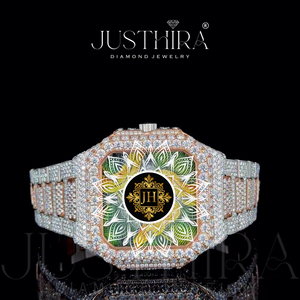 Reloj de Cuarzo con Diamantes Moissanite de Primera Calidad, Cuadrado, Unisex, Claridad VVS, Esfera con Incrustaciones, Correa de Acero Inoxidable, Estilo HipHop Deportivo - Product Image 4