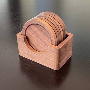 Sous-verre en bois écologique de haute qualité, durable, personnalisable, pour la protection des boissons dans les restaurants et hôtels, bleu - Product Image 5