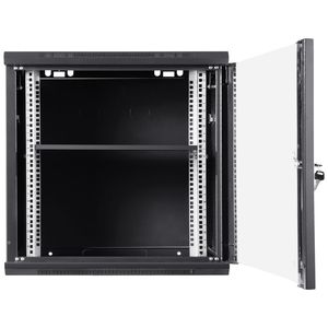Armadio Server a Parete 9U Profondità 15.5FT Capacità 18U Contenitore Rack Sicuro Supporto 200 Libbre Vetro Bloccabile - Product Image 3