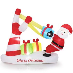 Babbo Natale Gonfiabile in PVC da 2,1 m per Esterni, Decorazione Natalizia con 5 Luci LED Integrate, Gonfiaggio Rapido, Decorazione in Poliestere 210T - Product Image 5