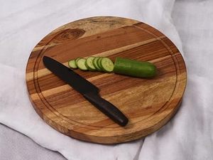 Planche à découper en bois pour la cuisine, résistante au lave-vaisselle, écologique, design rectangulaire, épaisseur 1,5 cm, idéale pour les fruits - Product Image 3