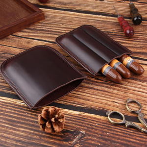 Estuche de cuero de alta calidad para cigarros con organizador integrado y cortador incorporado para coleccionistas y ejecutivos a bajo precio. - Product Image 6