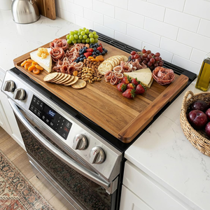 Premium Acacia Wooden <b>Stove</b> Top Cover For Gas <b>Stove</b>, Electric <b>Stove</b> Decorative Tray for Counter Space from Vietnam - Product Image 4
