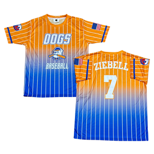 Maillots de baseball personnalisés OEM/ODM en tissu mesh 100% polyester respirant, grande taille, séchage rapide, sublimation du nom du joueur d'équipe - Product Image 1