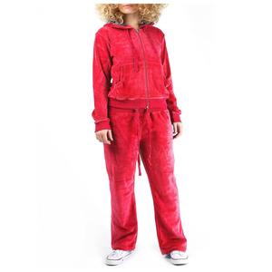 Conjunto Deportivo de 2 Piezas para Mujer, Chaqueta con Capucha y Pantalones de Terciopelo Cálido, Personalizable con Logotipo de Fábrica, Manga Larga, Diseño Sólido Informal - Product Image 2