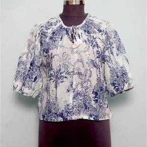 Haut tricoté à la main en pur coton, respirant, style vintage, pour femme, coupe décontractée, manches mi-longues, idéal pour l'hiver, l'été, le printemps, le bureau ou les loisirs. - Product Image 1