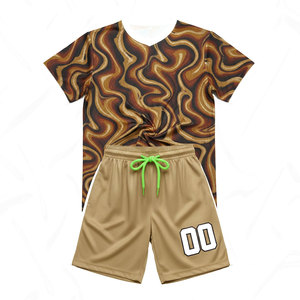 Tenues de football unisexes personnalisées, respirantes, 100% polyester mélangé, manches courtes, nom d'équipe personnalisé, vêtements d'entraînement - Product Image 6