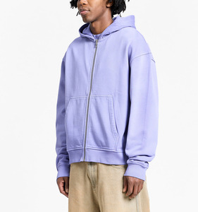 Sudadera con Capucha Unisex de Alta Calidad, Cierre Completo, Algodón Lavado, Tejido French Terry, Oversize, Forro Polar Grueso, Estampado, Ecológica - Product Image 6