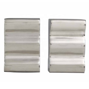 Nouveauté : Serre-livres décoratifs en aluminium antidérapants, 30 cm de haut, support moderne, décoration de bibliothèque de luxe, modèle T950, cadeau pour les amoureux des livres - Product Image 3