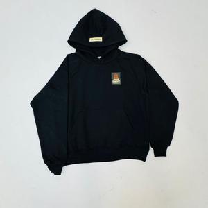 Sudadera con capucha oversize de invierno con cremallera de cuarto, efecto desgastado, bordado y apliques, 100% algodón, de alta calidad y a la moda. - Product Image 4