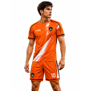 ชุดยูนิฟอร์มฟุตบอลระดับเอลีท ชุดเสื้อและกางเกงขาสั้นสุดเท่ ผ้าเนื้อบางเบา ระบายอากาศได้ดีเพื่อความสบายสูงสุด - Product Image 1