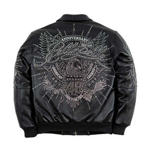 Chaqueta Bomber de Cuero de Oveja Blanca de Diseño Personalizado, Ecológica, Impermeable, Transpirable, Resistente al Viento y a los Rayos UV, Estilo Motero - Product Image 2