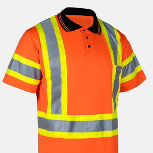 Vêtements de travail industriels miniers personnalisés, vêtements de travail vert orange, polo de sécurité, t-shirt fluorescent réfléchissant - Product Image 3