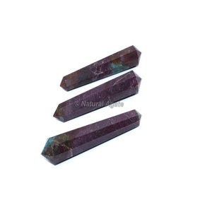 Venta al por mayor caoba obsidiana doble punto terminado cristal lápiz estrella calidad para curación y fabricación de joyas - Product Image 6