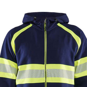 Sudadera de Seguridad Reflectante Profesional para Trabajo, ANSI Clase 2, Impermeable, Alta Visibilidad, Totalmente Personalizable, con Luz LED Intermitente para Construcción - Product Image 4