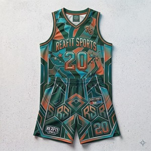 Men’s <b>Athletic</b> Basketball Uniform Set Quick Dry Sleeveless Jersey and Shorts Custom Design Lightweight Sports Uniform OEM - Product Image 2