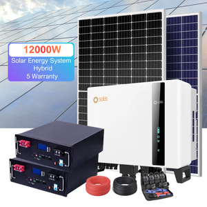 Système solaire domestique complet Solis 12 kW, batterie haute tension hybride, panneau solaire pour l'alimentation de secours à domicile - Product Image 1