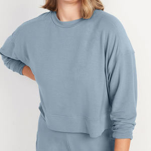 สเวตเตอร์ผ้าฝ้ายน้ำหนักเบาสำหรับผู้หญิงเสื้อสเวตเตอร์คอกลมออกแบบโลโก้ได้ตามต้องการดีไซน์ล่าสุด - Product Image 6