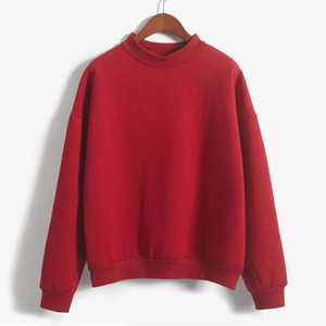 Pull rose à col rond, coupe classique, brodé, 100 % coton biologique, écologique, respirant, tricoté, manches classiques, couleur unie, décontracté - Product Image 4