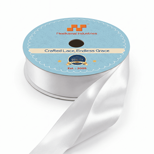 Cinta de Satén de Doble Cara Blanca de 25 mm del Fabricante, Rollo de Cinta para Decoración de Bodas, Embalaje de Lujo, Cajas de Regalo, Decoración Floral, Lazos para el Cabello - Product Image 3