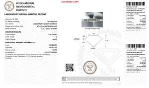 Diamant de laboratoire CVD de qualité supérieure 0,50 carat, clarté VVS2, couleur D, taille portugaise, certifié IGI, pièce solitaire personnalisée pour bague - Product Image 4