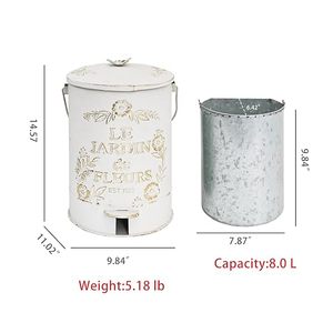 Great quality in reasonable price <b>Large</b> Capacity Iron Waste <b>Bin</b> Heavy Duty Metal Trash Container For Hotel Restaurant Office - Product Image 4