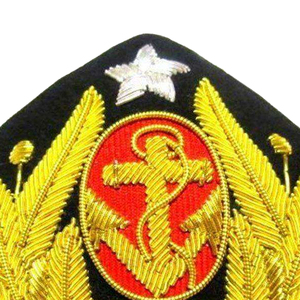Custom Embroidered Badge Sew-On Irregular Shape Fabric Patch With Anchor And Star Design For <b>Hats</b> - Product Image 6