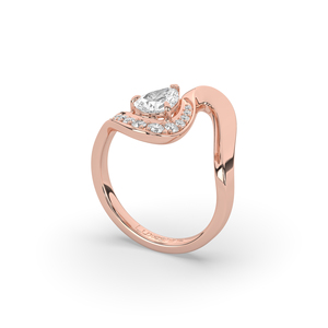 Anillo de Diamante Cultivado en Laboratorio de 1.0Ct, Oro Sólido de 14K/10K, Corte Brillante en Forma de Pera, Estilo Único, Joyería Fina para Mujer, Diseño Personalizado, Venta al Por Mayor - Product Image 5