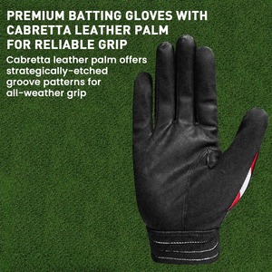 Gants de frappeur de baseball en cuir du Pakistan en gros, respirants, durables, légers, avec logo et couleur personnalisés - Product Image 6