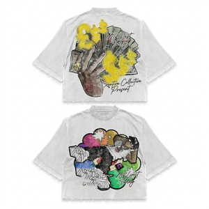 Camiseta de corte holgado 240 GSM de algodón premium con lavado ácido gris, estampado DTG con logo Bull Rider, 100% algodón para hombre, estilo holgado. - Product Image 2