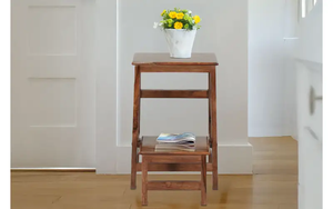 Table portable artisanale en bois massif pour jardin et patio pakistanais, sculptée à la main, pour 4 personnes, avec support pliable – Meilleure table - Product Image 5