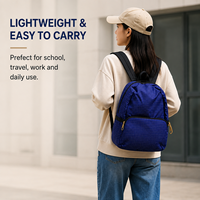 Mochila de Nailon Impermeable, Ligera y Duradera, con Cierre de Cremallera, Suave, Informal, para Viajes, Escuela, Aire Libre, Unisex, OEM, ODM
